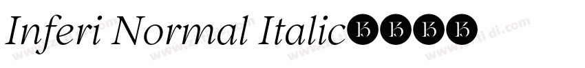 Inferi Normal Italic字体转换
